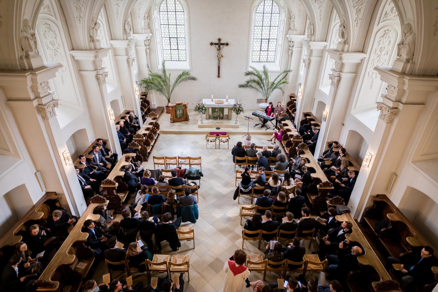 Blick von der Empore in die Klosterkirche Zwiefalten zur Trauung